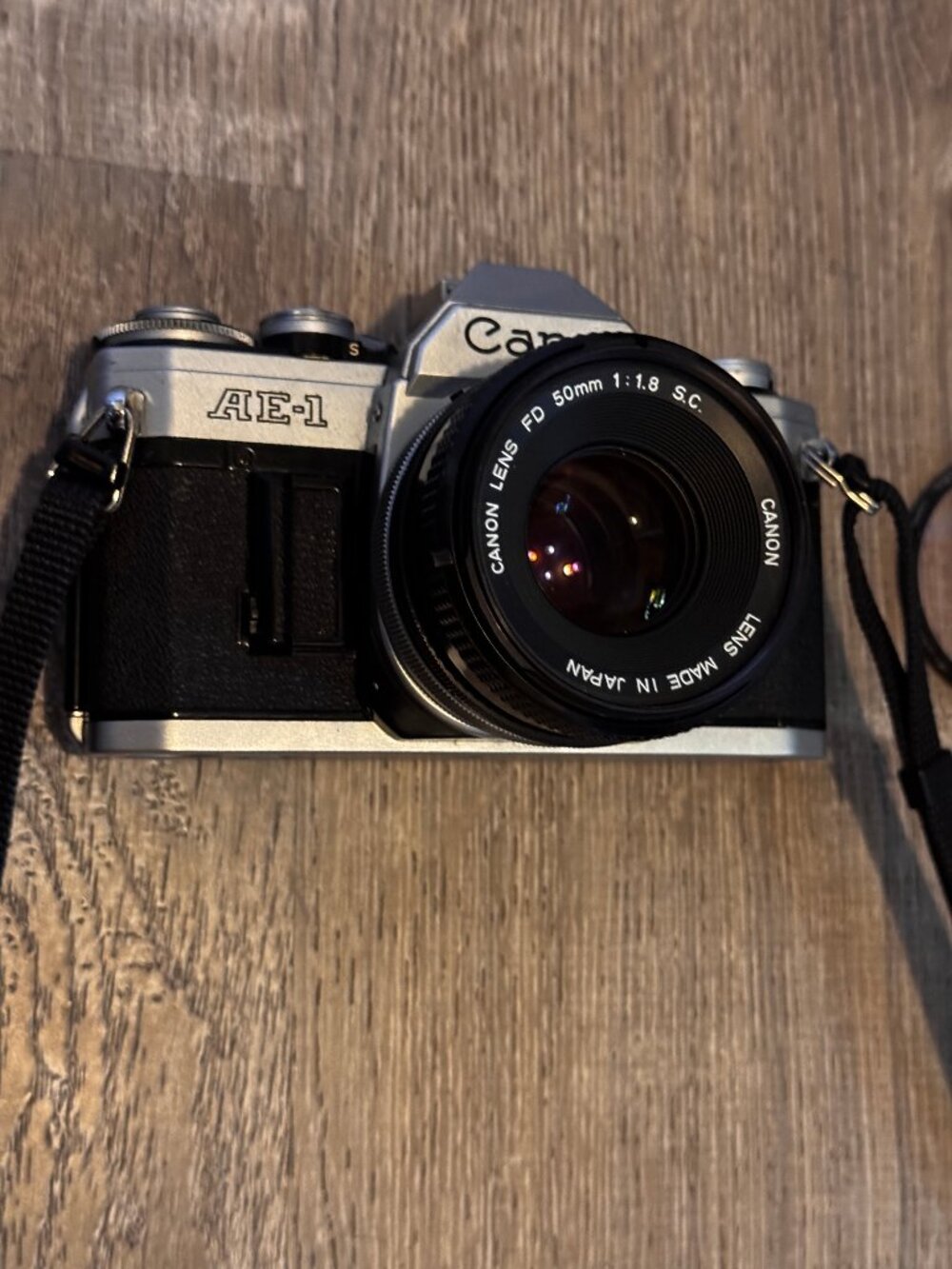 Canon AE-1 35mm SLR Film Camera with Canon 50mm f/1.8 FD Lens - fully functional